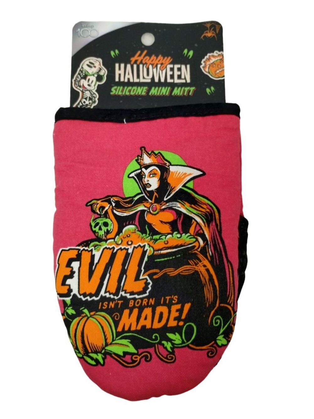 Disney 100 Halloween Maleficent Evil Queen Silicone Mini Oven Mitt Skull Grips
